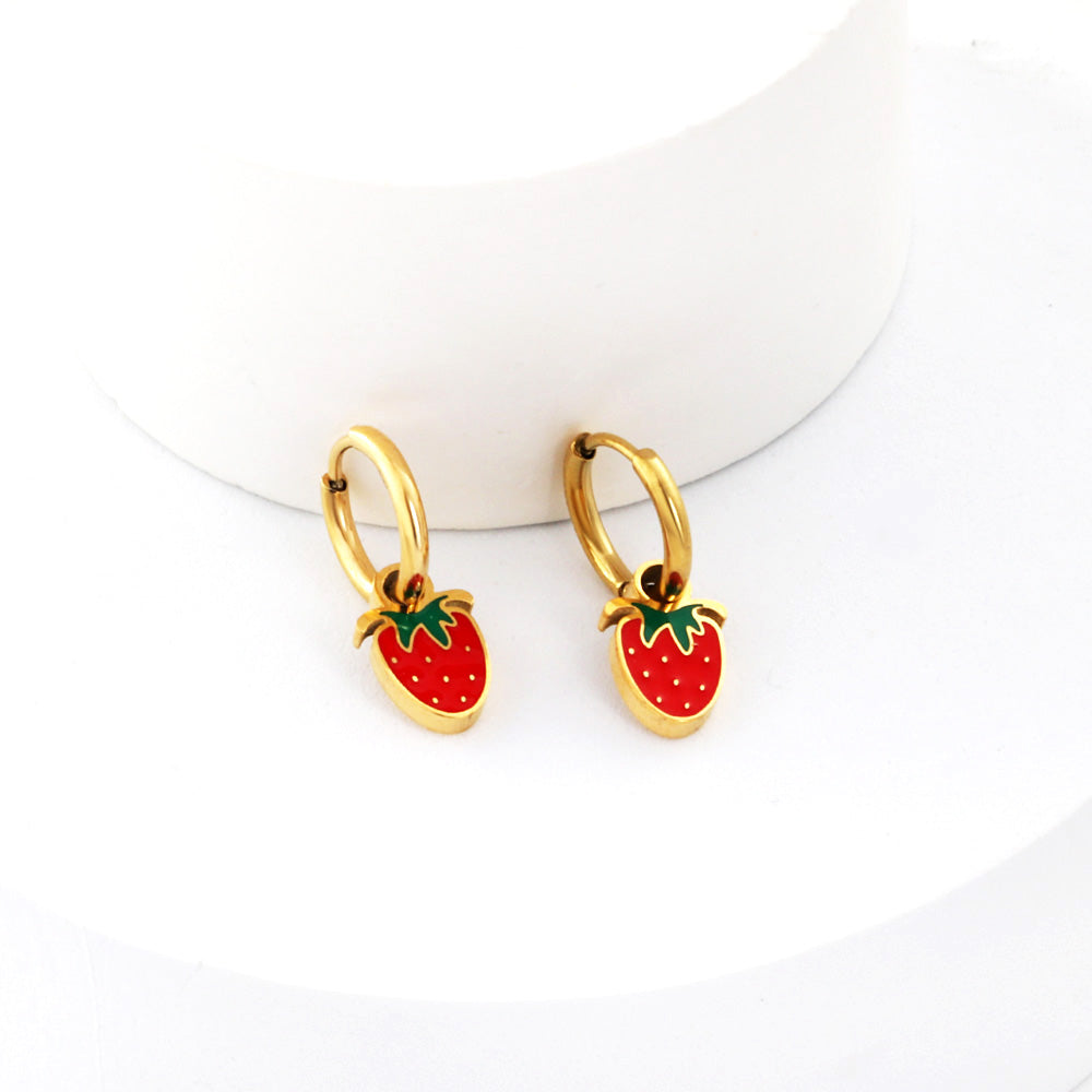 Strawberry Charm Earrings