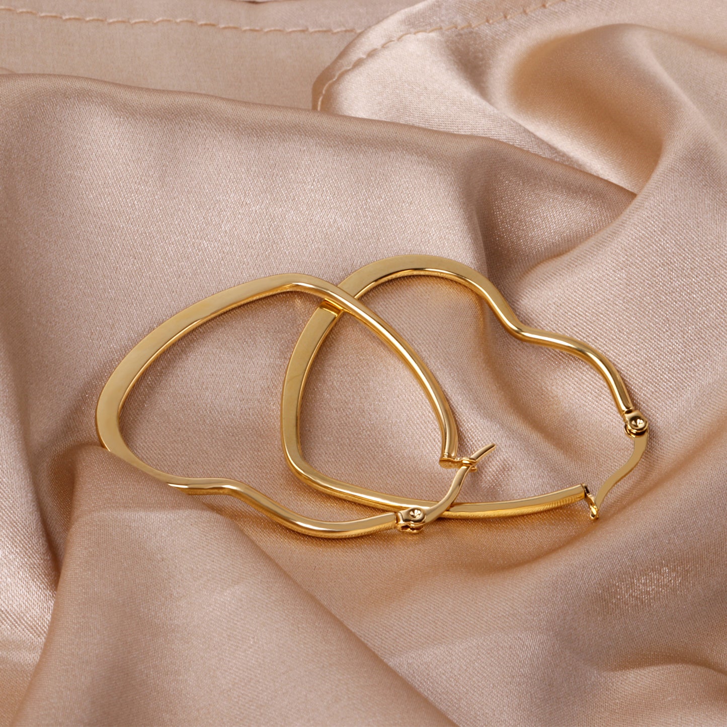 Hoop Stainless Steel Earrings 18K Gold Plated