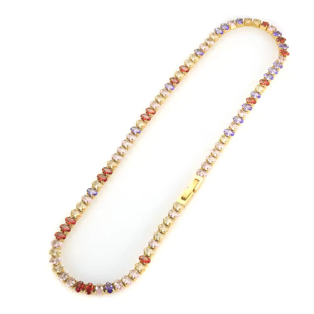 Premium Titanium Stone Studded Necklace