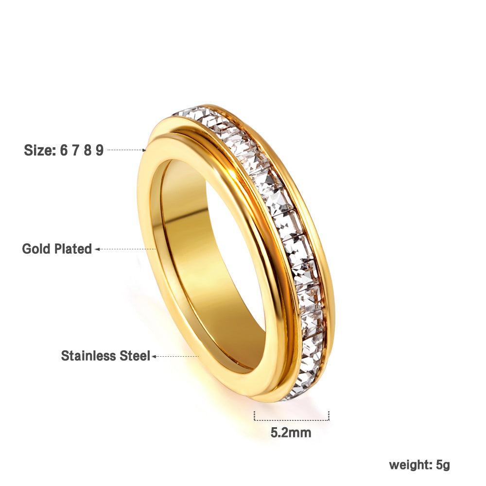 18K Gold Plated Premium Stainless Steel Finger Ring