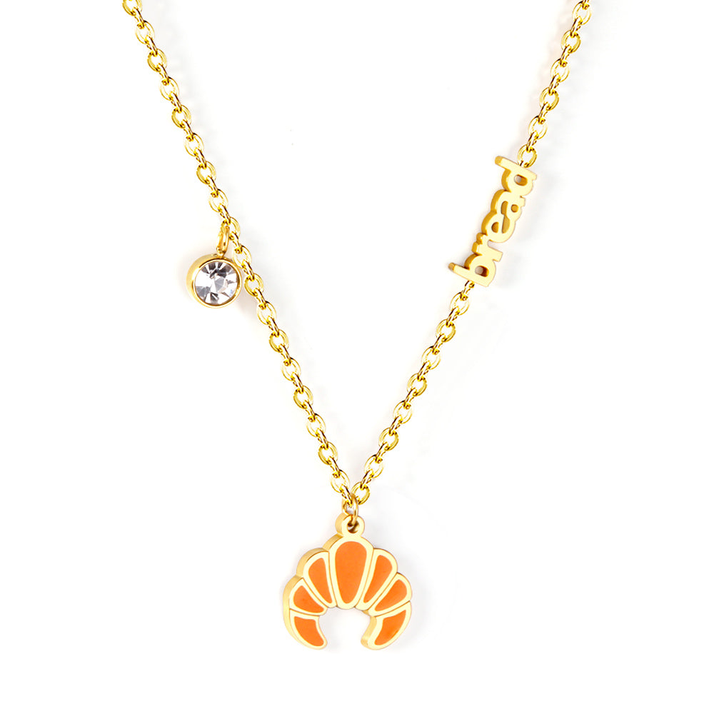 Croissant Pendant Charm Necklace