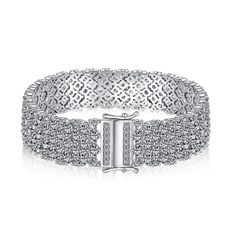 “Frosted Majesty” — Premium CZ & Sterling Silver Bracelet