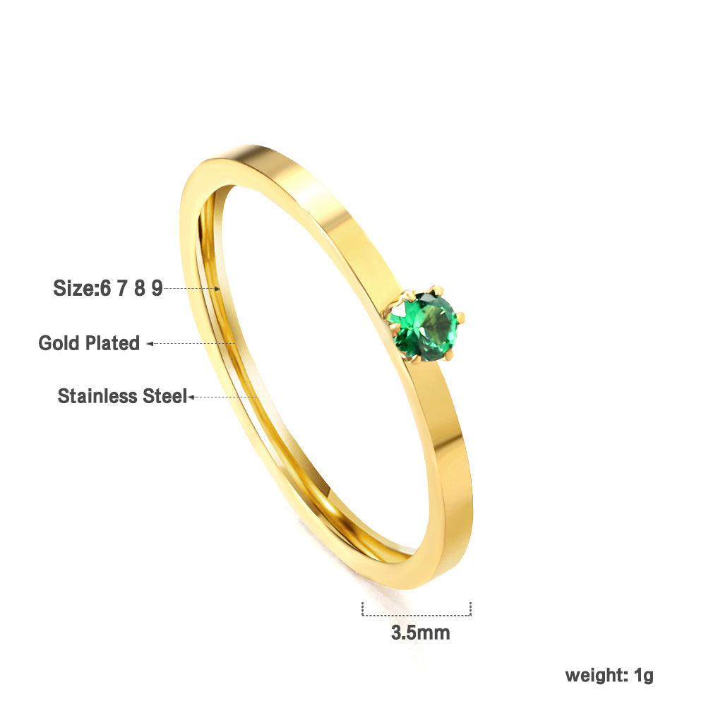 18K Gold Plated Premium Stainless Steel Finger Ring
