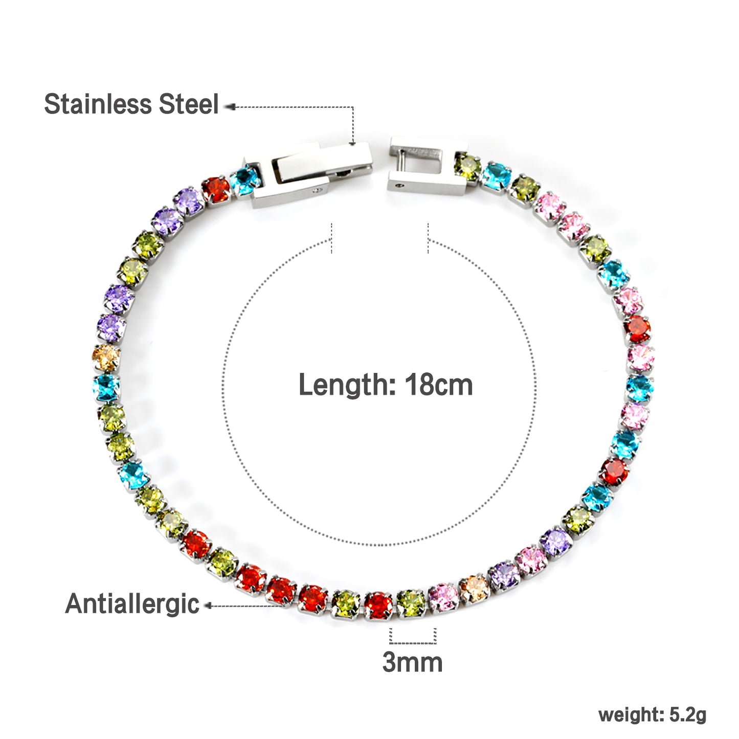 Confetti Tennis Bracelet