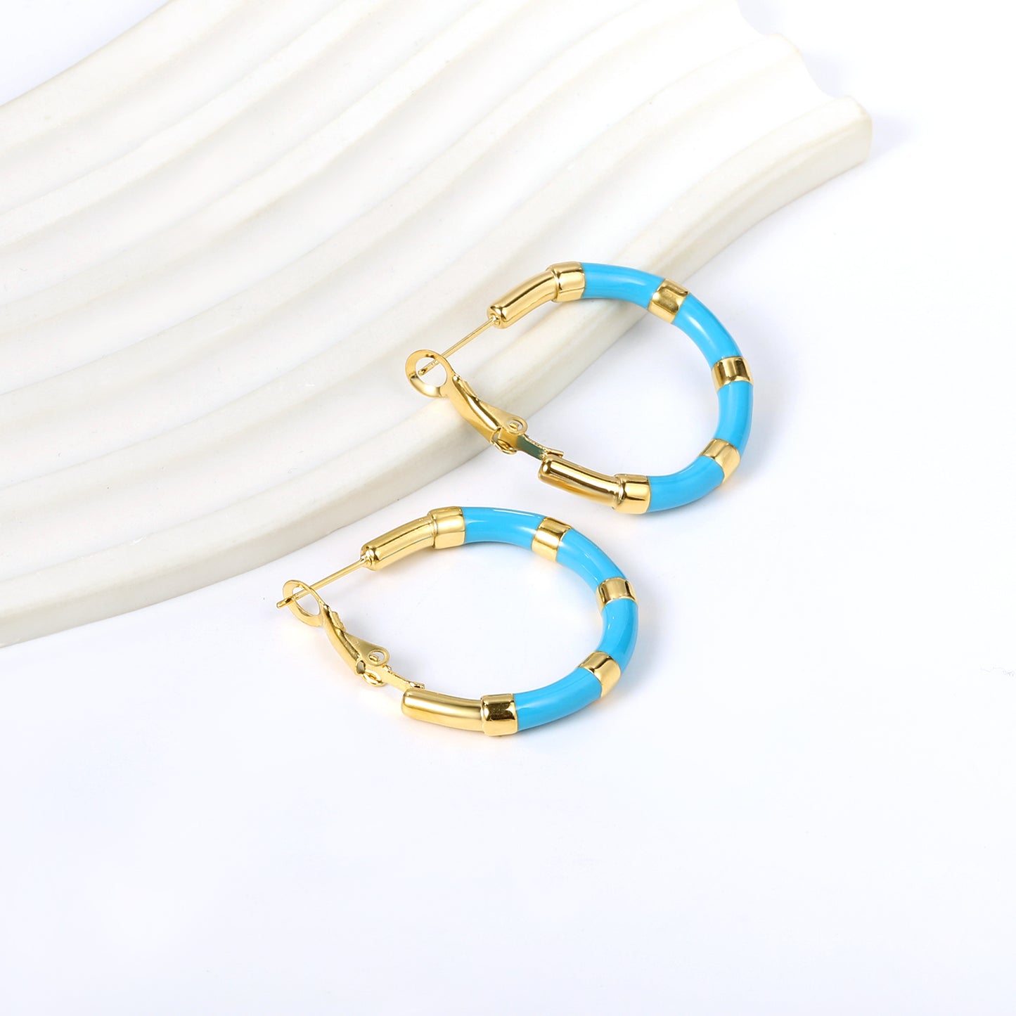 Hoop Stainless Steel Earrings 18K Gold Plated