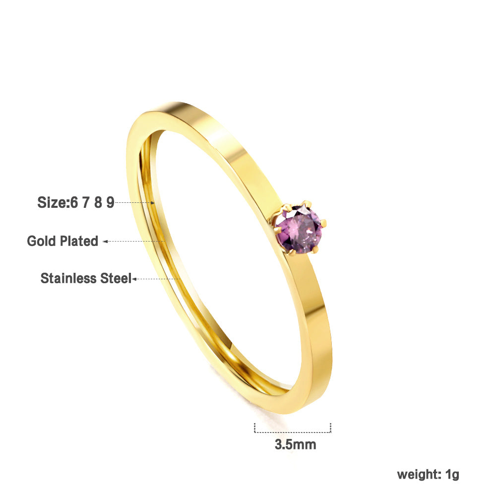 18K Gold Plated Premium Stainless Steel Finger Ring