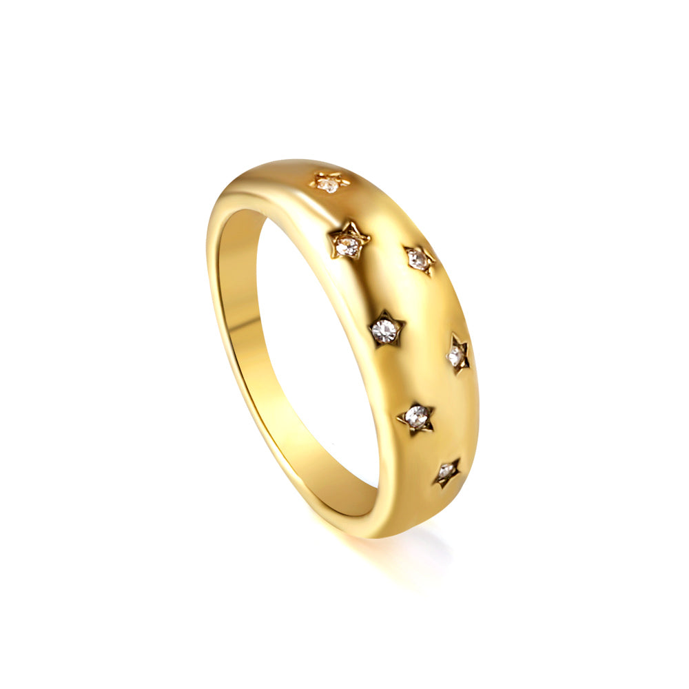 18K Gold Plated Premium Stainless Steel Finger Ring