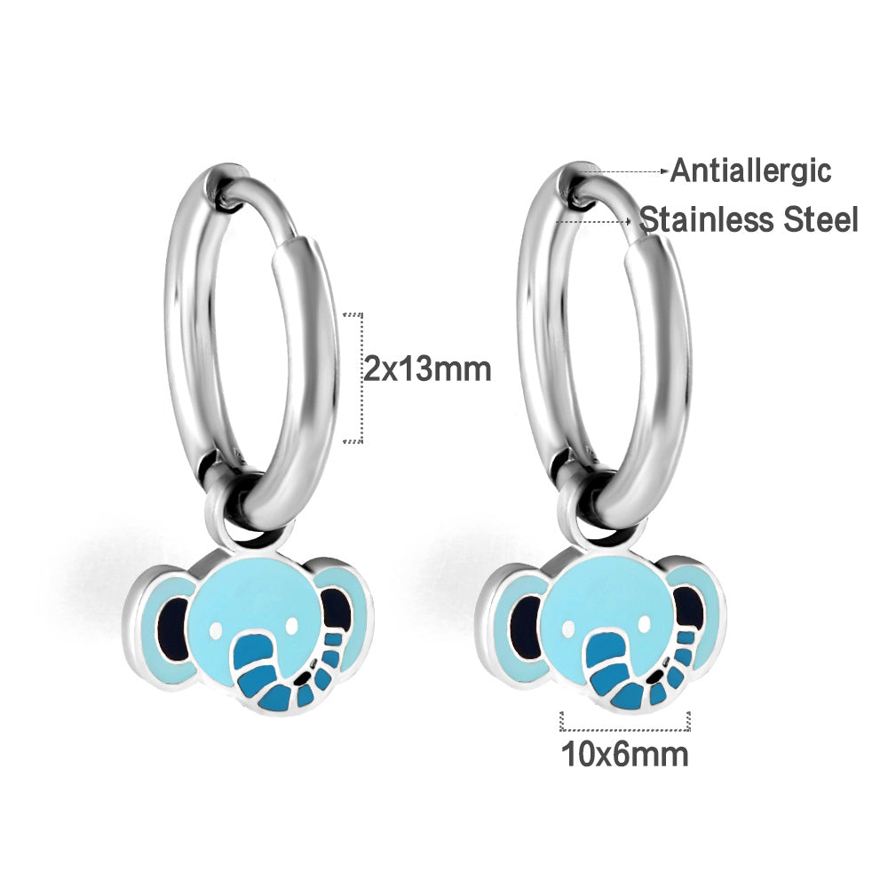 Elephant Charm Earrings