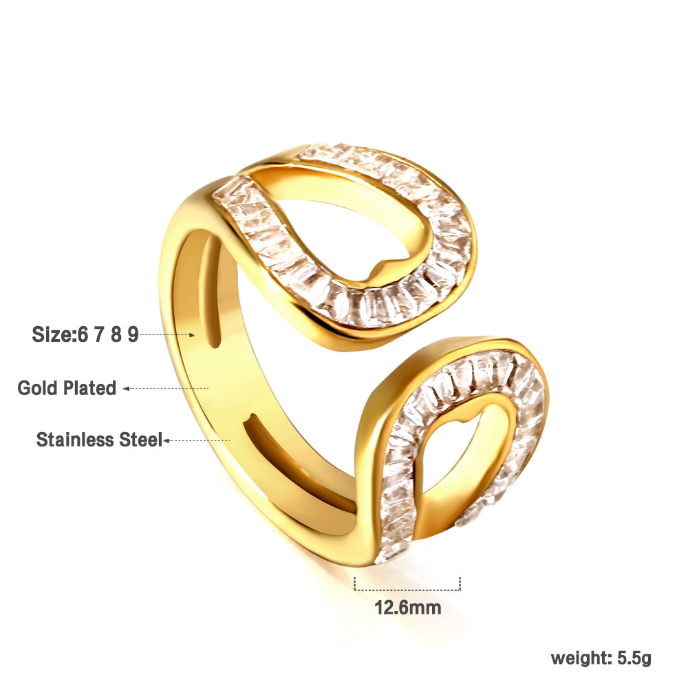 18K Gold Plated Premium Stainless Steel Finger Ring