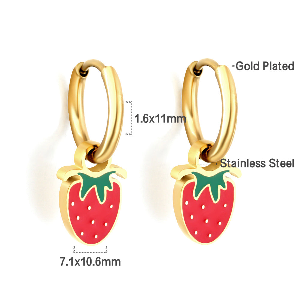 Strawberry Charm Earrings