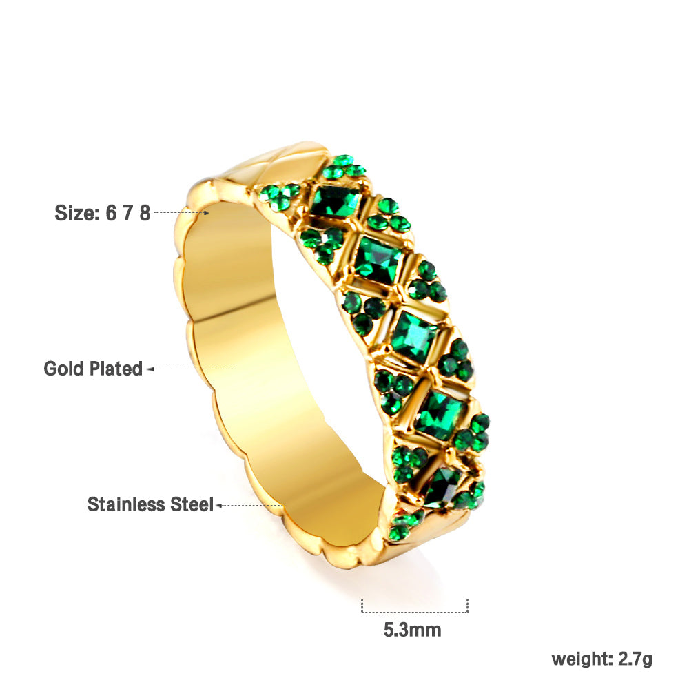 18K Gold Plated Premium Stainless Steel Finger Ring