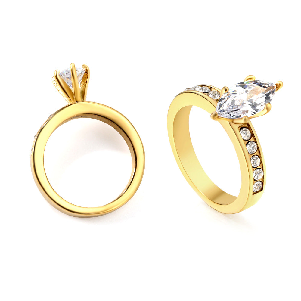 18K Gold Plated Premium Stainless Steel Finger Ring