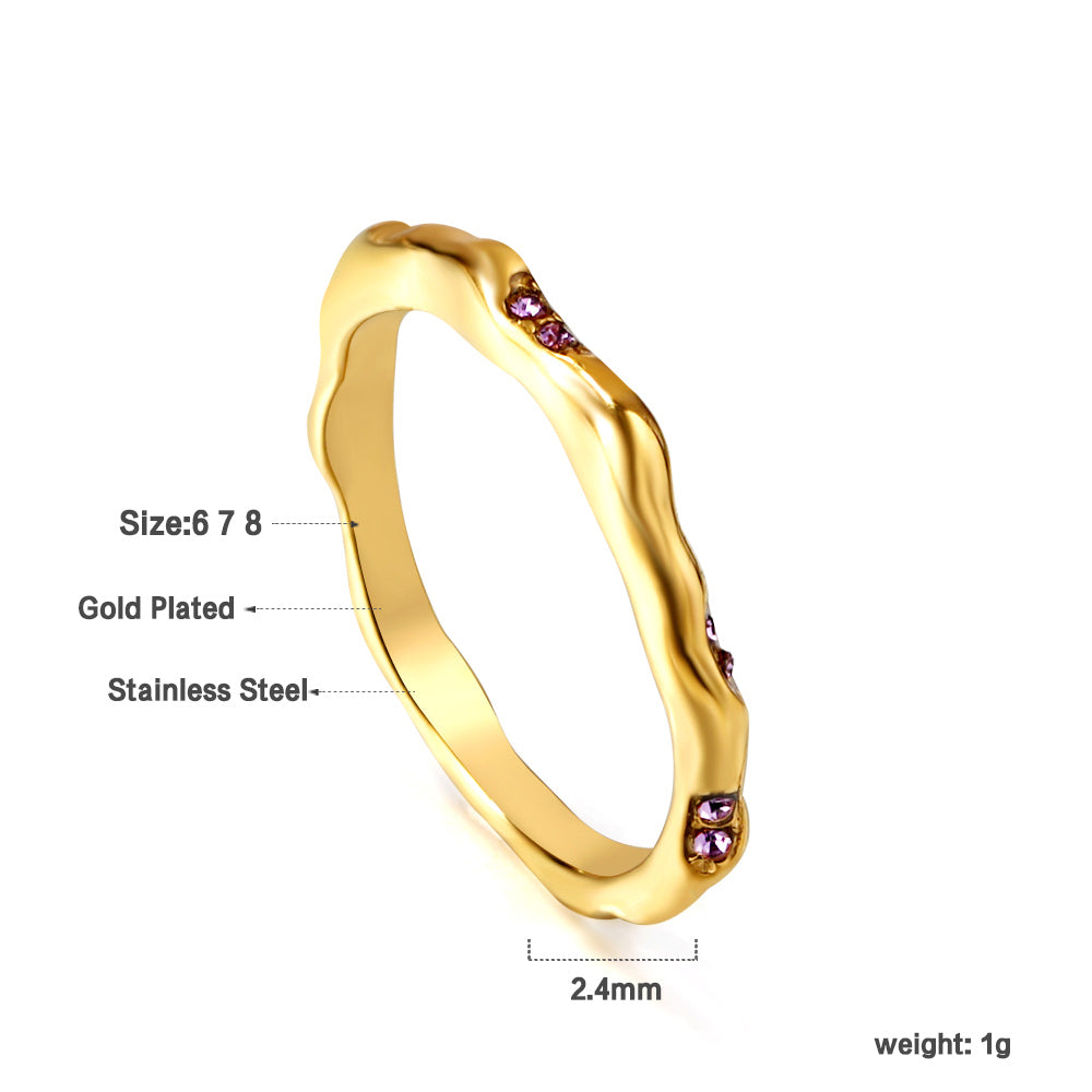 18K Gold Plated Premium Stainless Steel Finger Ring