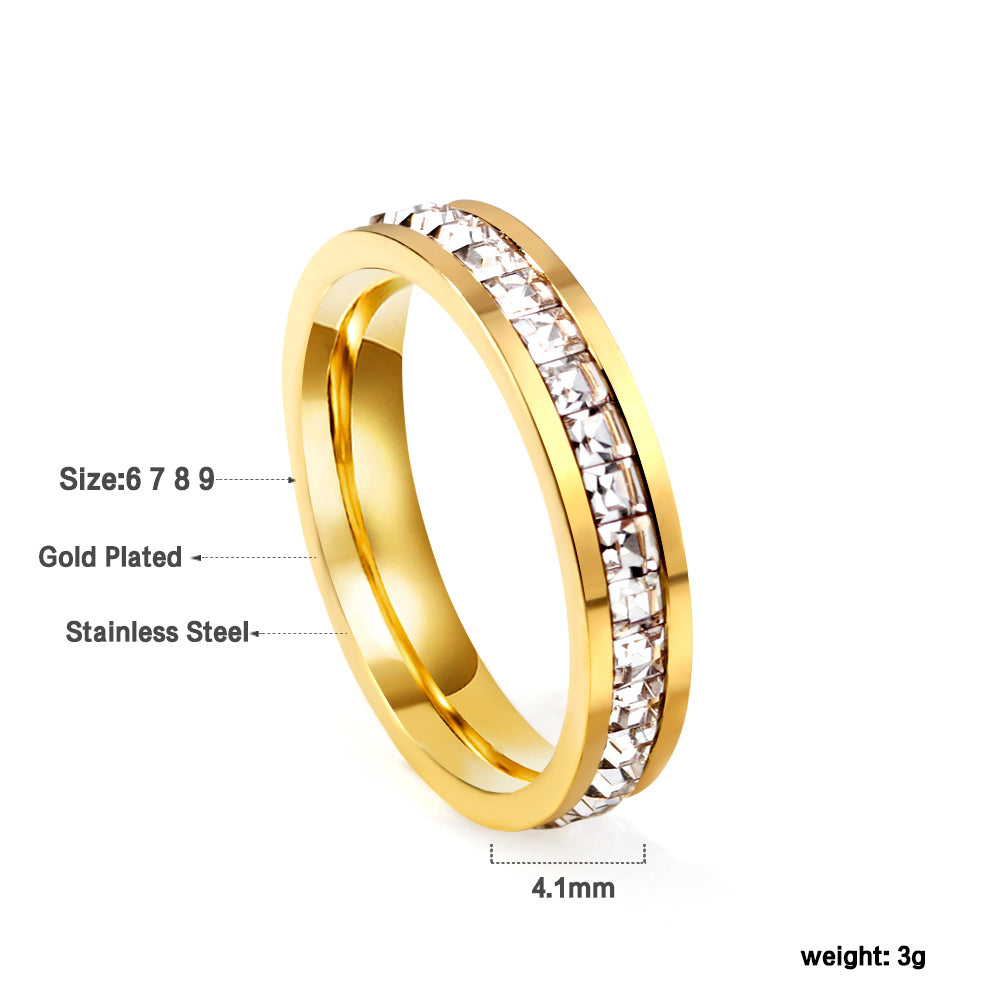 18K Gold Plated Premium Stainless Steel Finger Ring