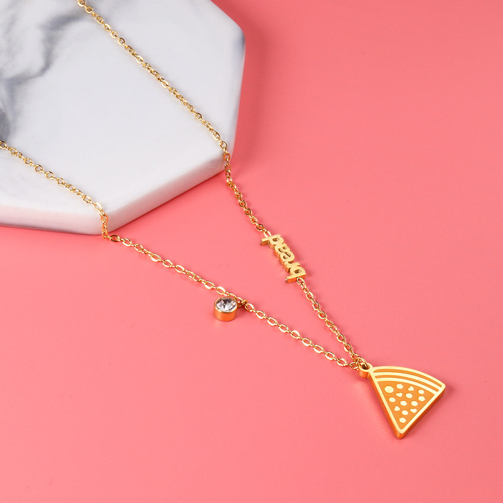 Pizza Pendant Charm Necklace