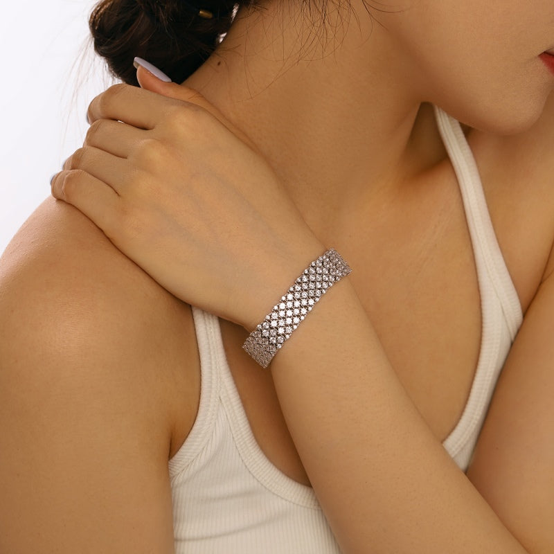 “Frosted Majesty” — Premium CZ & Sterling Silver Bracelet