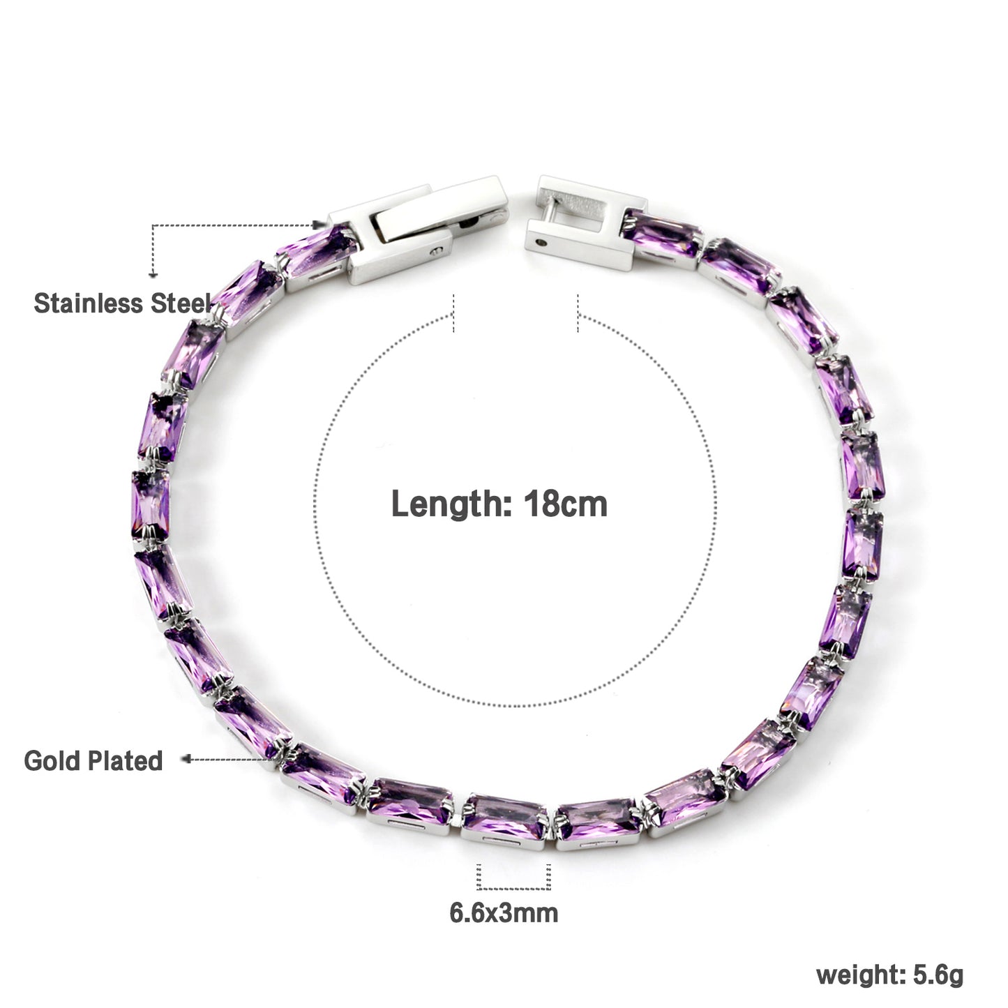 Violet Majesty Tennis Bracelet
