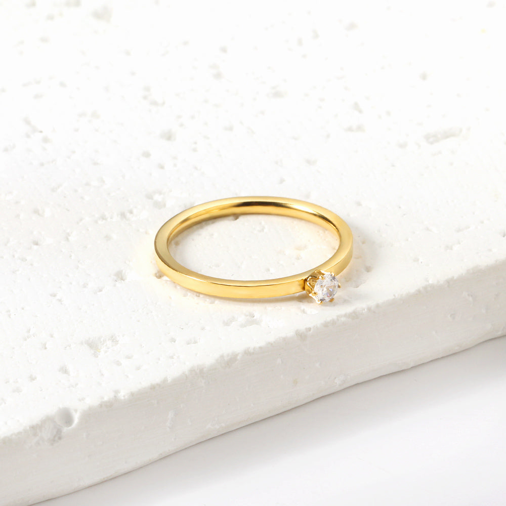 18K Gold Plated Premium Stainless Steel Finger Ring