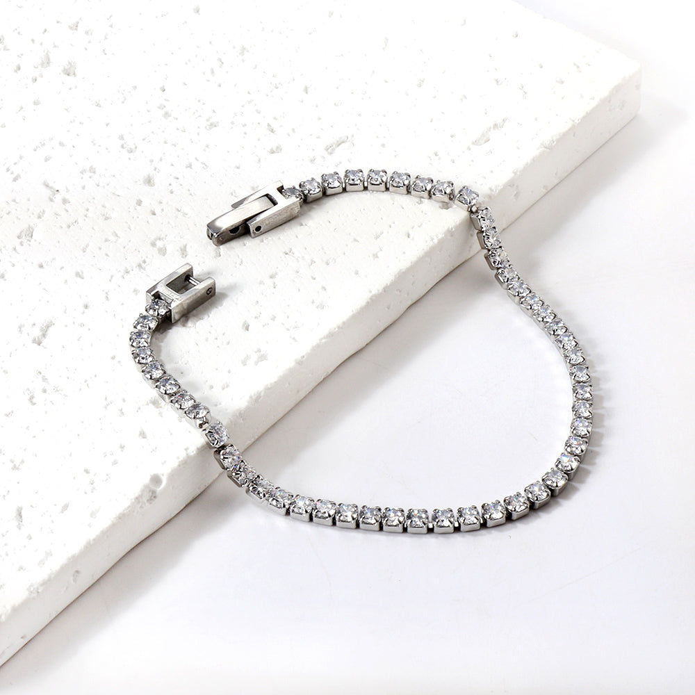 Crystal Line Tennis Bracelet