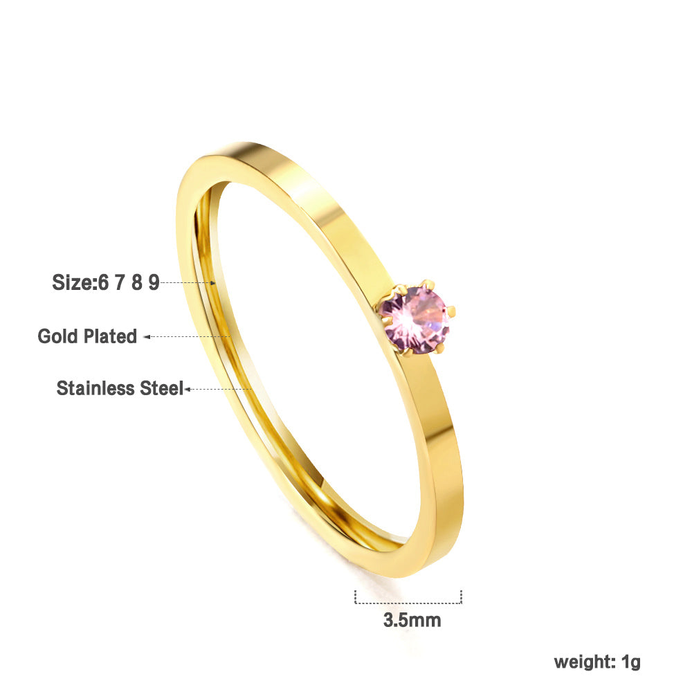 18K Gold Plated Premium Stainless Steel Finger Ring