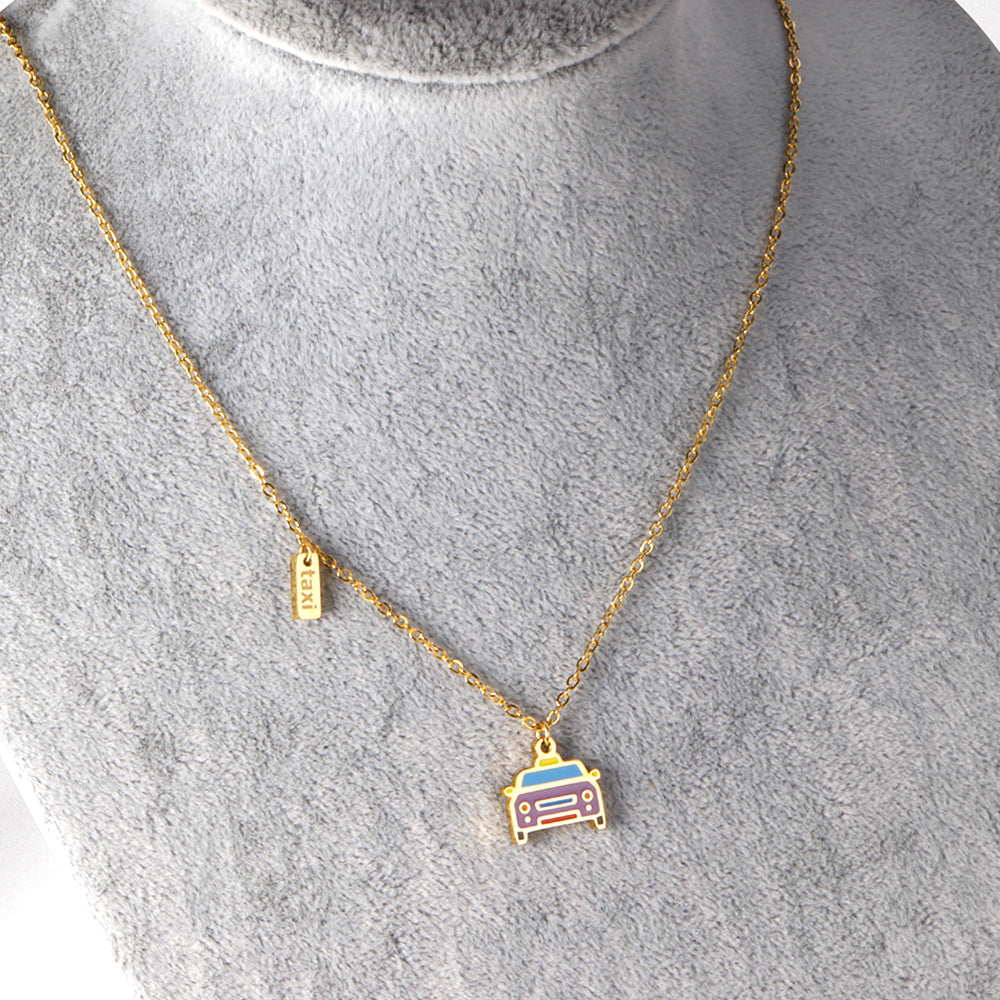 Taxi Pendant Charm Necklace
