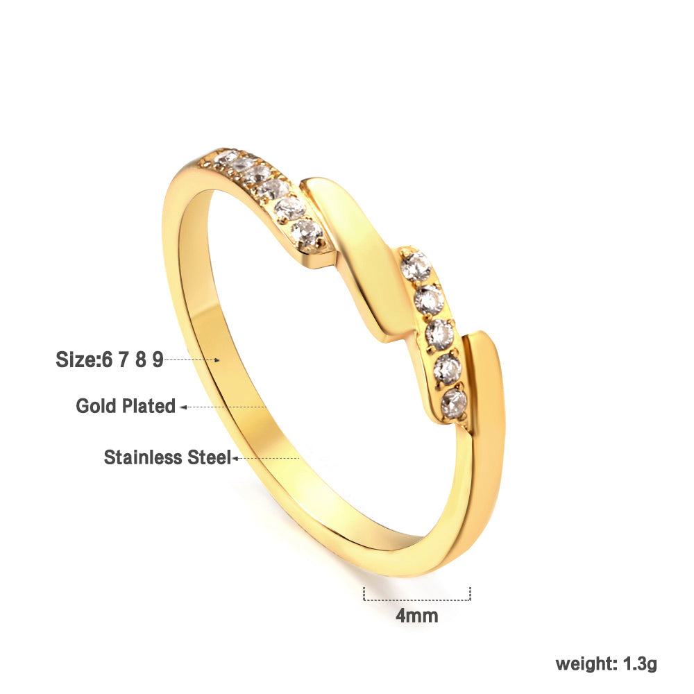 18K Gold Plated Premium Stainless Steel Finger Ring