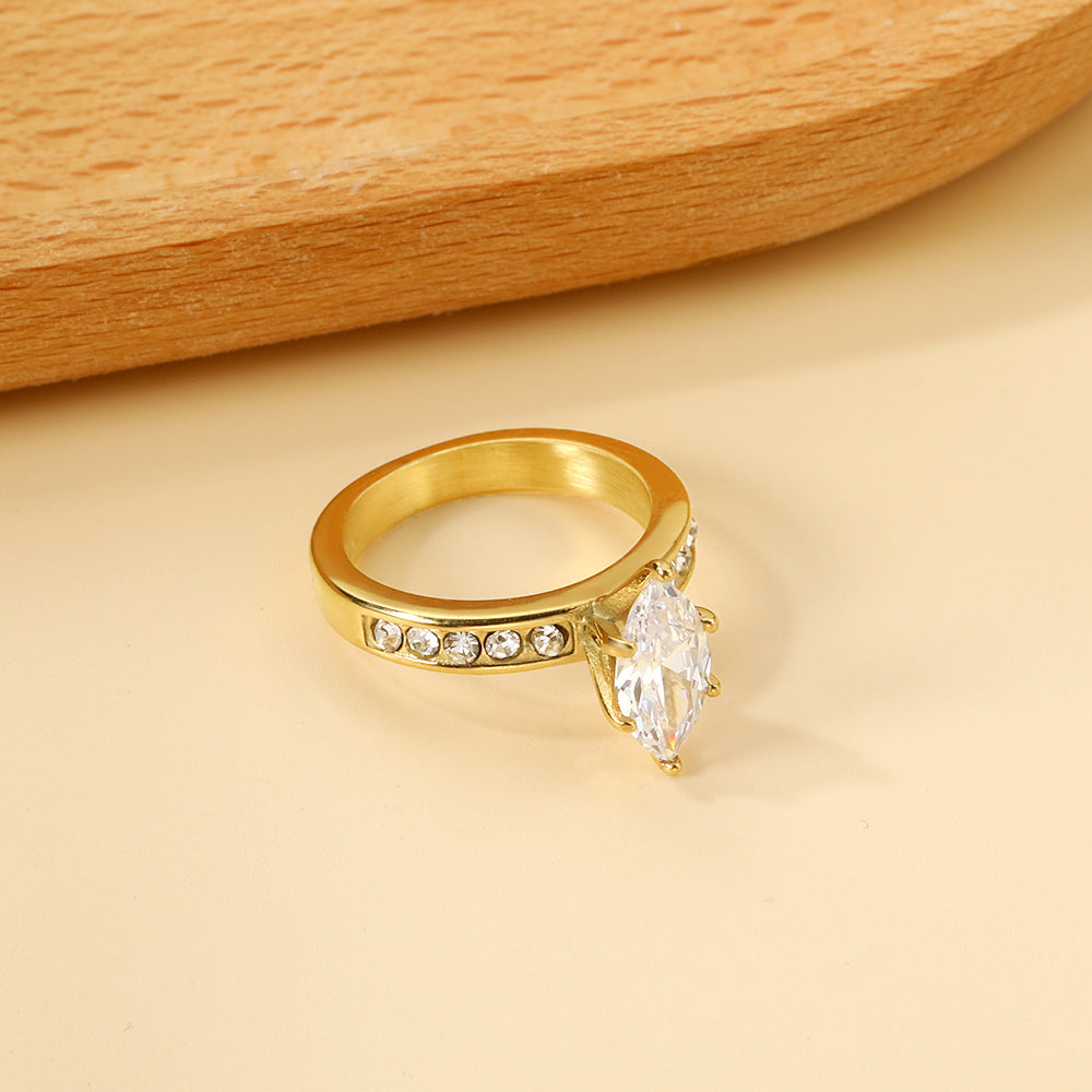 18K Gold Plated Premium Stainless Steel Finger Ring