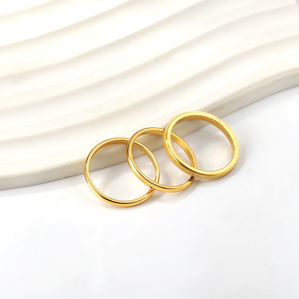 18K Gold Plated Premium Stainless Steel Finger Ring