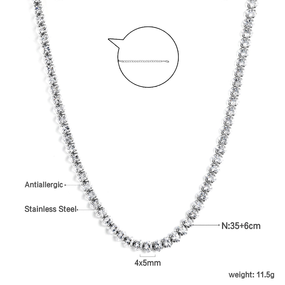 Icy Radiance Cascade Necklace