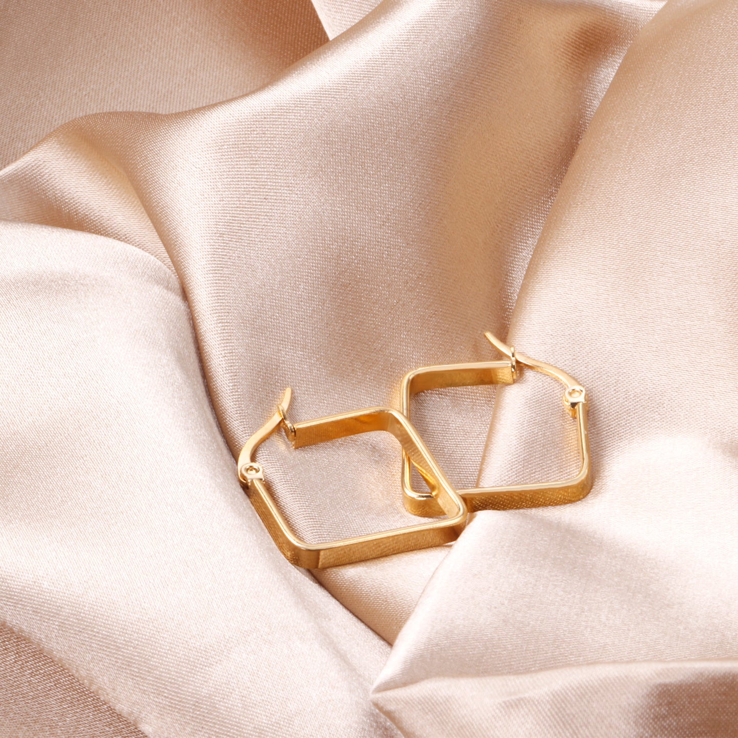 Hoop Stainless Steel Earrings 18K Gold Plated