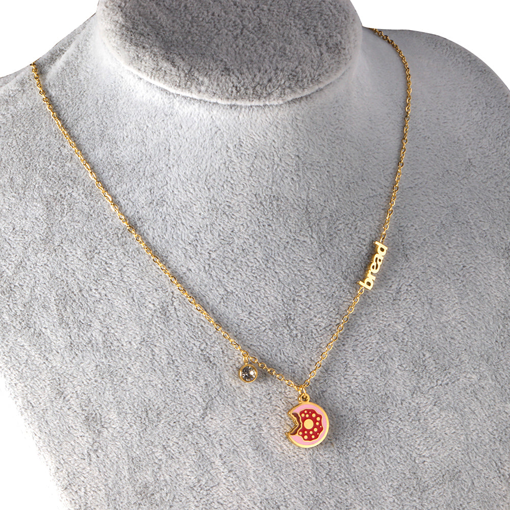 Donut Pendant Charm Necklace