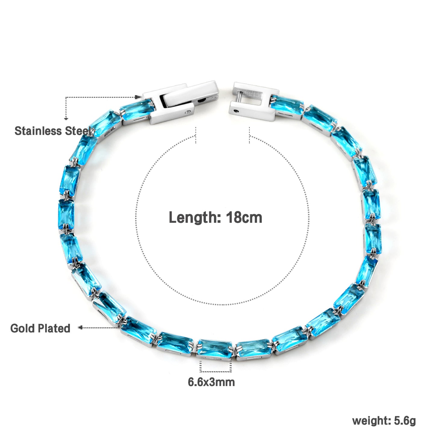 Blue Lagoon Crystals Bracelet