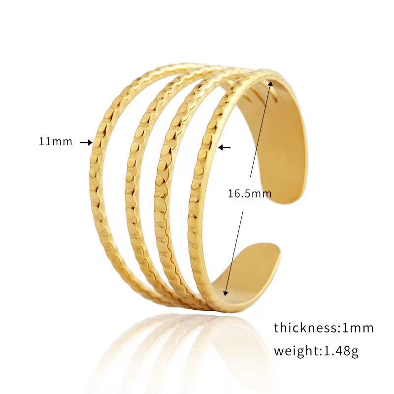18K Gold Plated Premium Stainless Steel Finger Ring