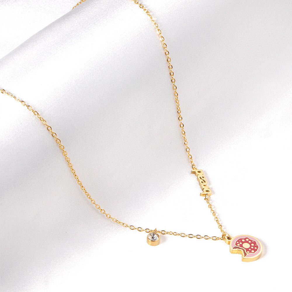 Donut Pendant Charm Necklace
