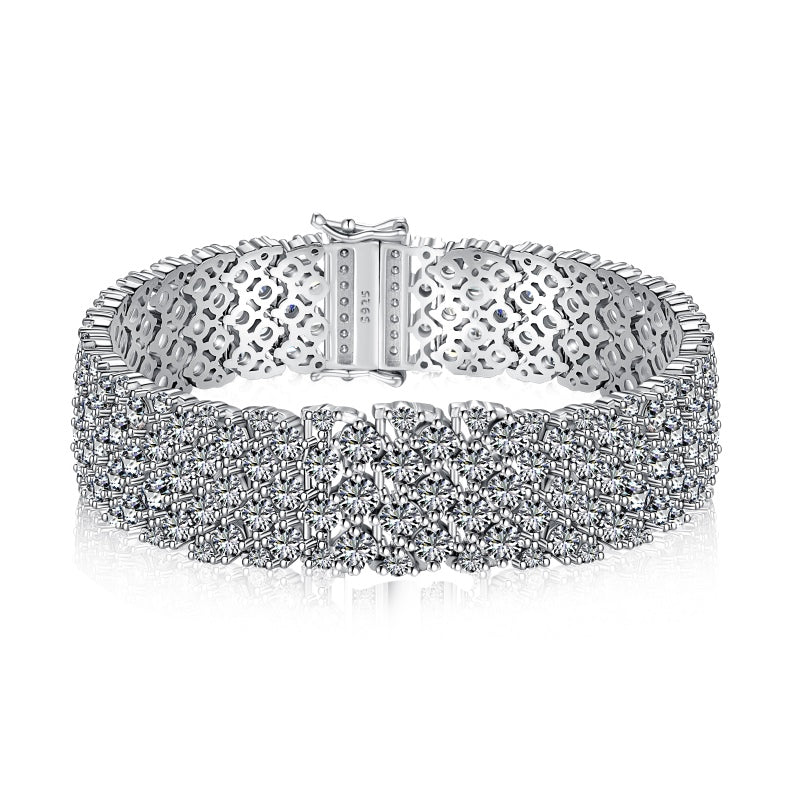 “Frosted Majesty” — Premium CZ & Sterling Silver Bracelet