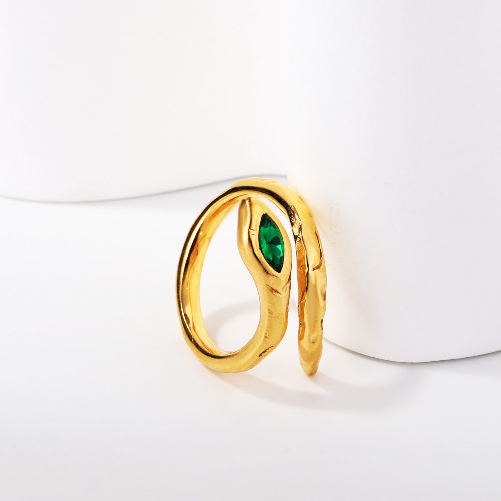 18K Gold Plated Premium Stainless Steel Finger Ring Free Size