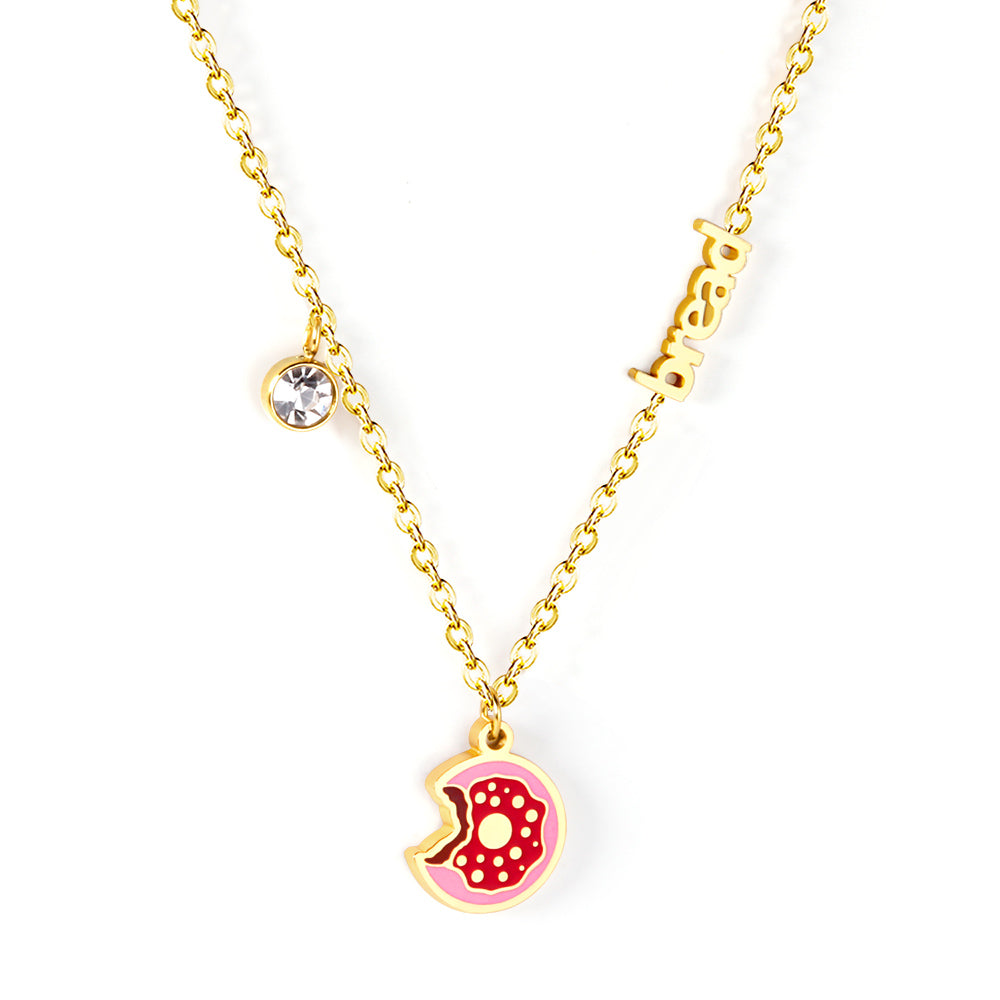 Donut Pendant Charm Necklace