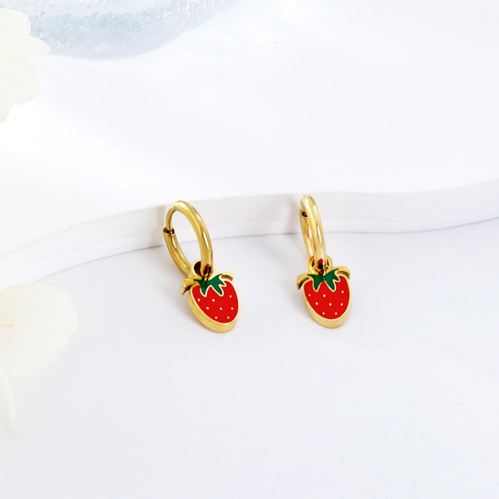 Strawberry Charm Earrings
