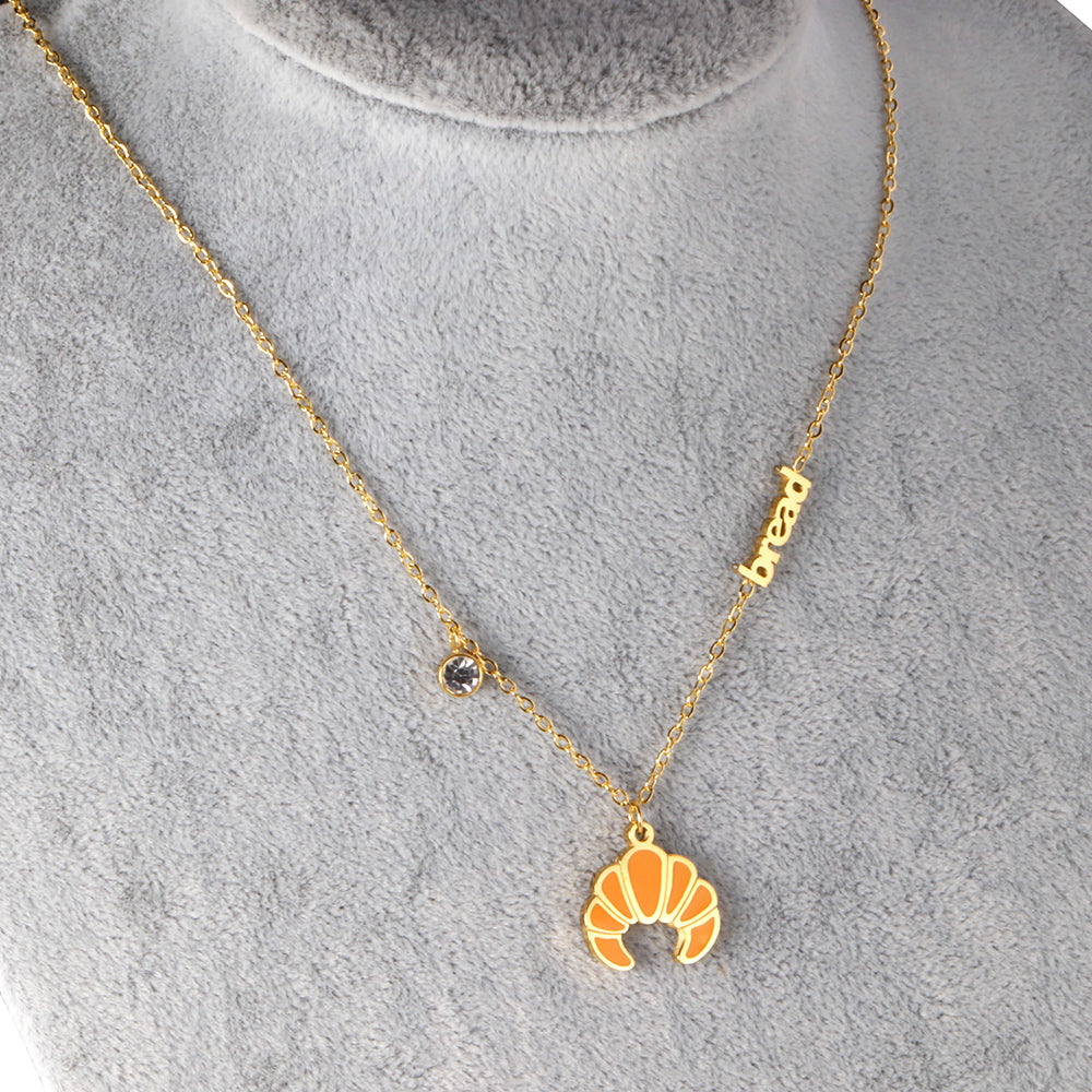 Croissant Pendant Charm Necklace
