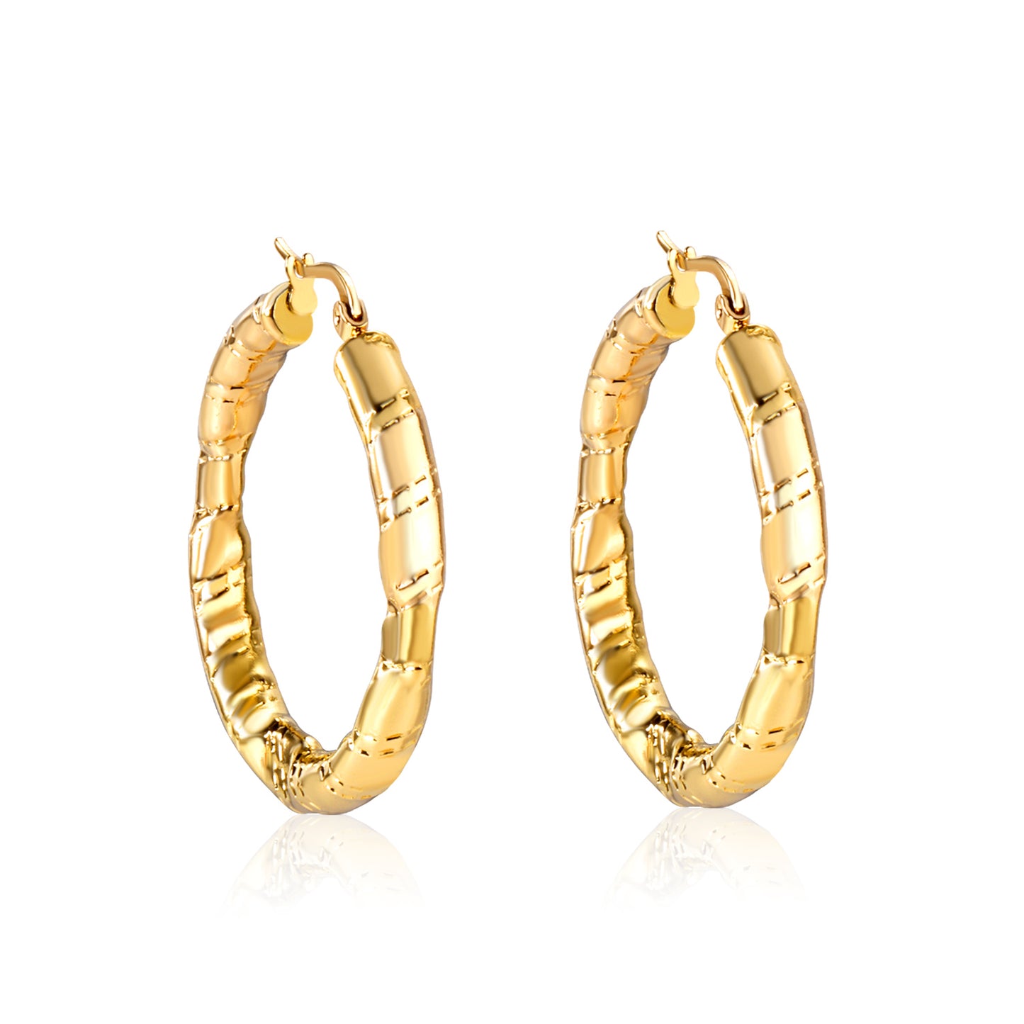 Hoop Stainless Steel Earrings 18K Gold Plated