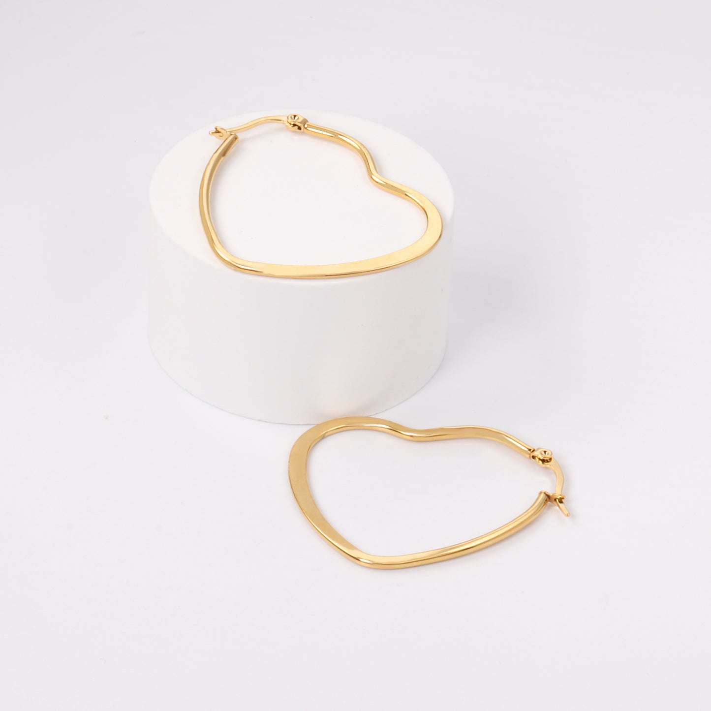 Hoop Stainless Steel Earrings 18K Gold Plated