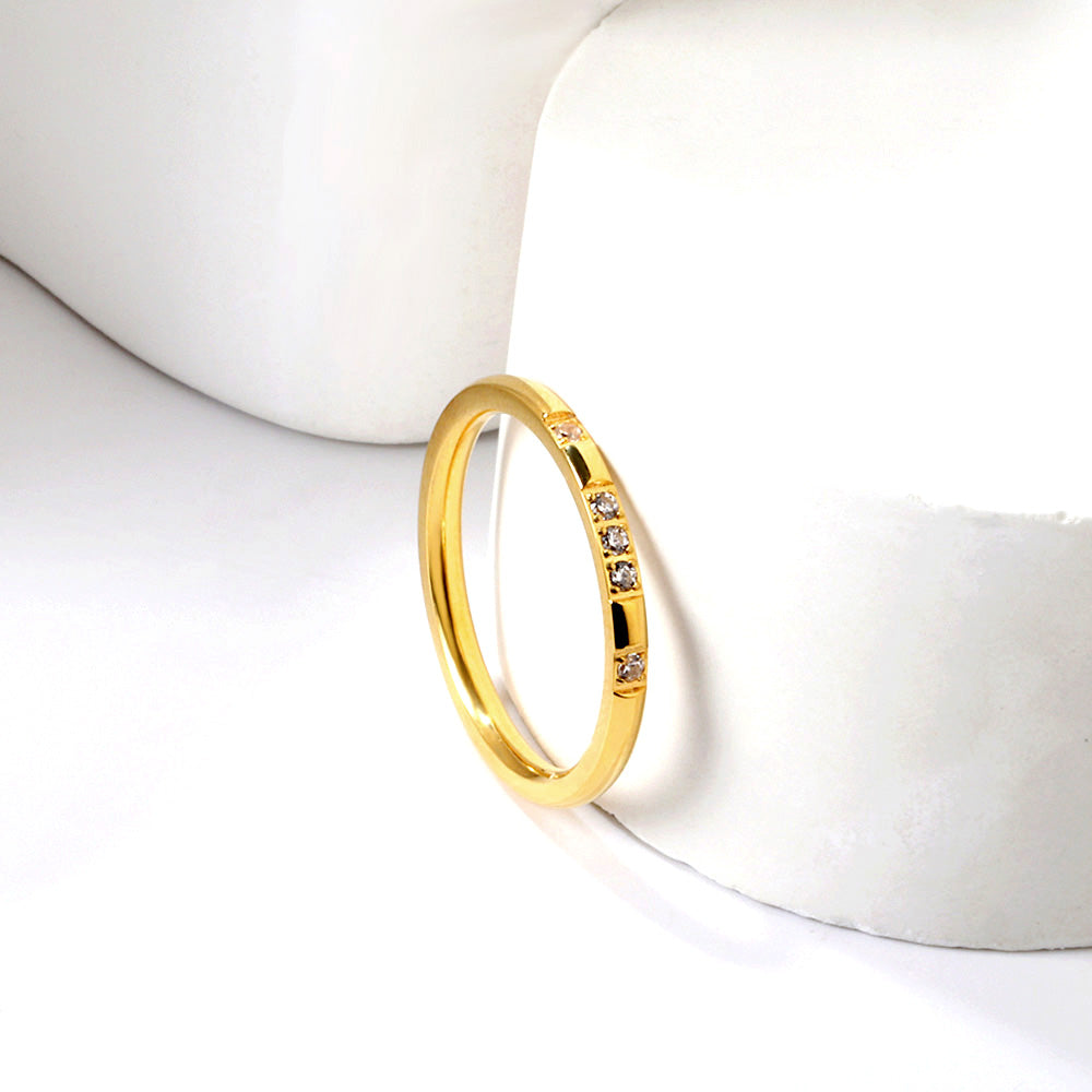 18K Gold Plated Premium Stainless Steel Finger Ring