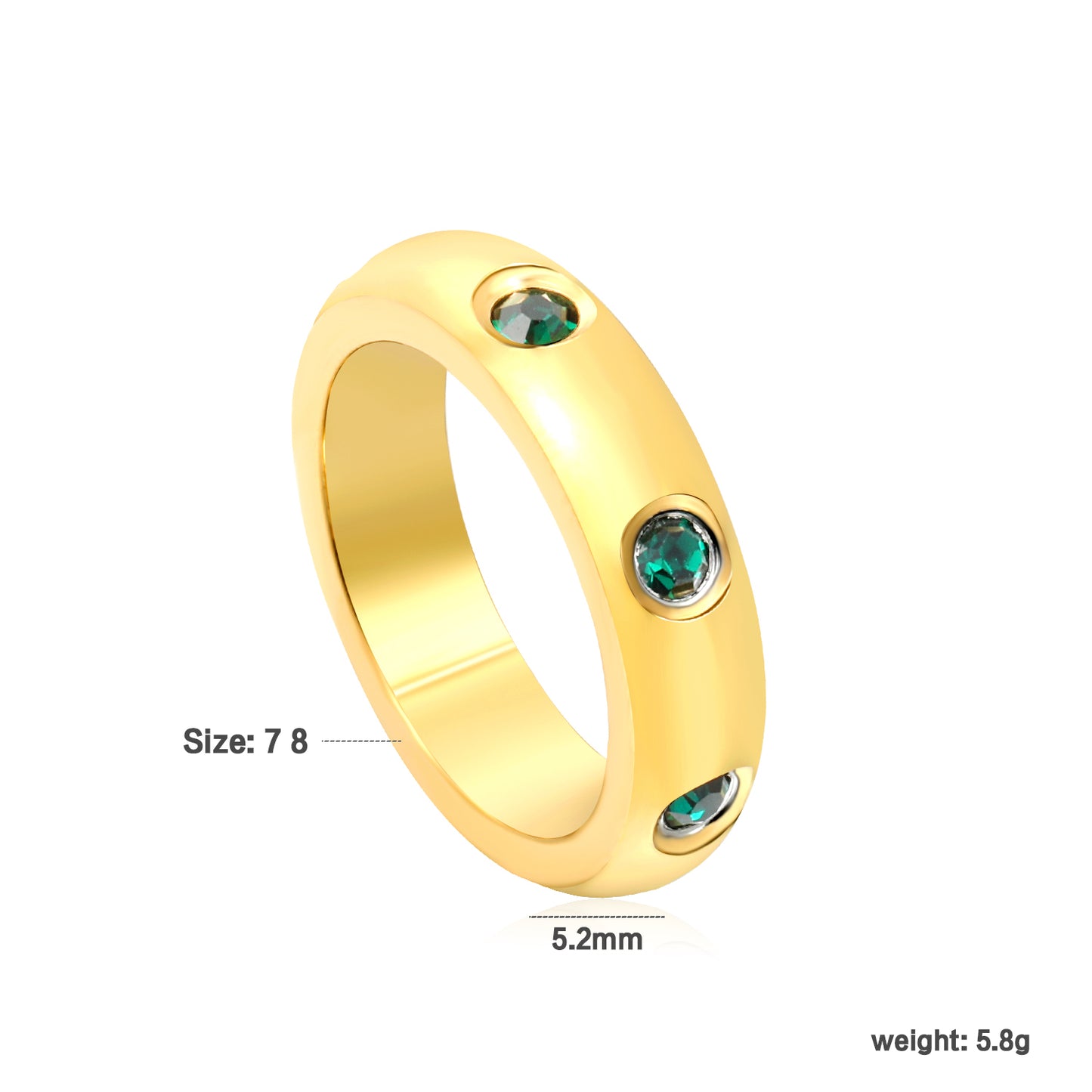 18K Gold Plated Premium Stainless Steel Finger Ring
