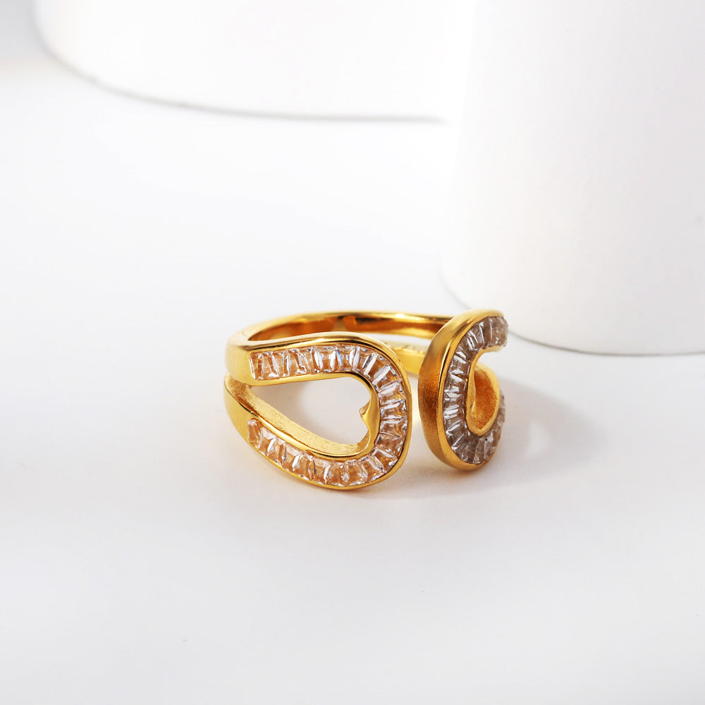 18K Gold Plated Premium Stainless Steel Finger Ring