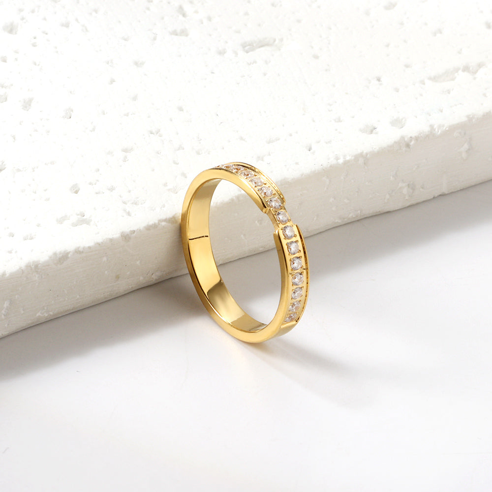 18K Gold Plated Premium Stainless Steel Finger Ring