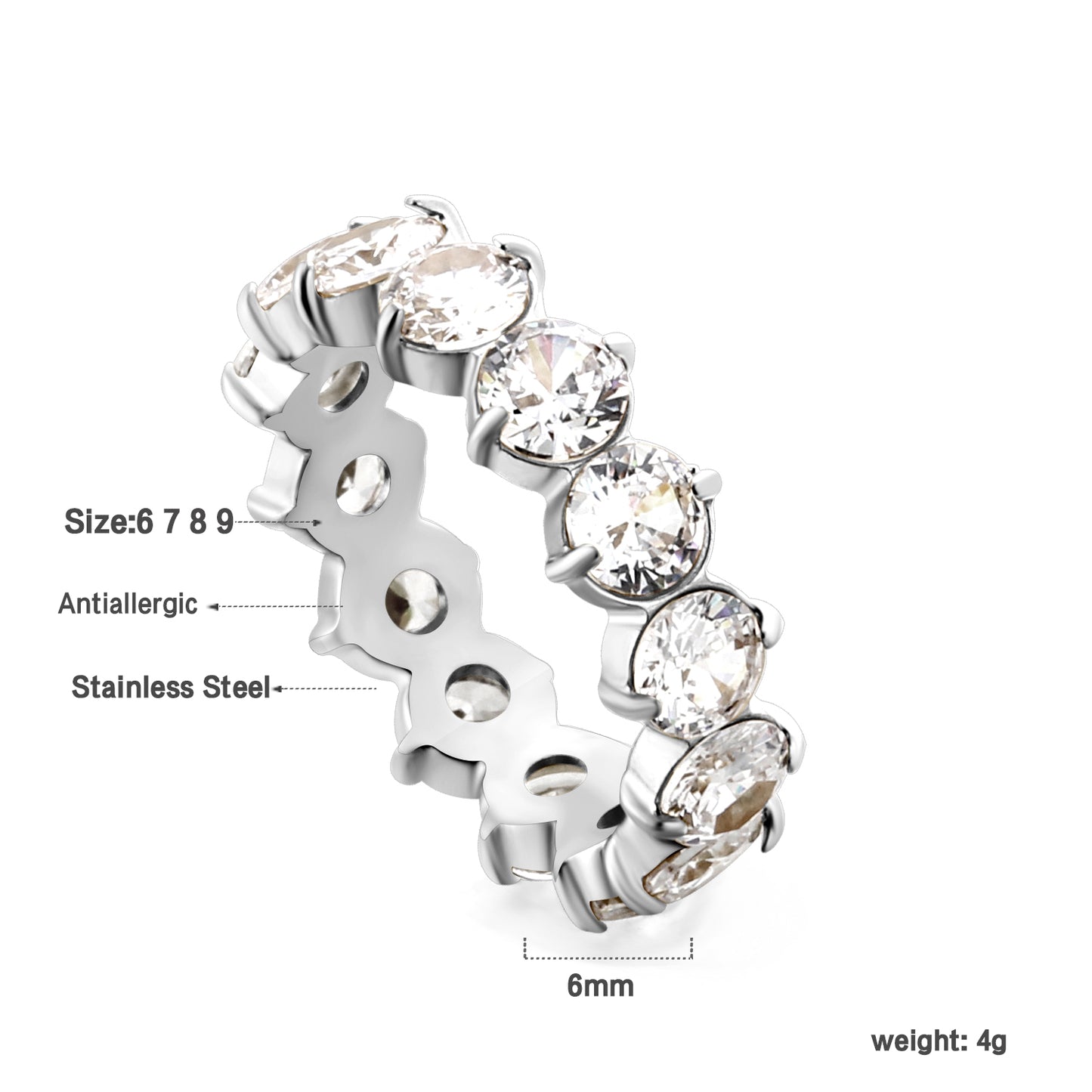 18K Gold Plated Premium Stainless Steel Finger Ring