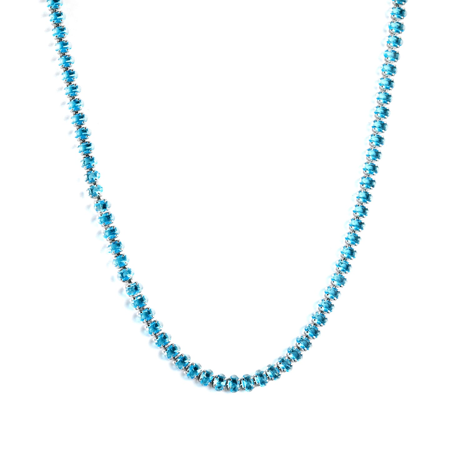 Blue Lagoon Crystals Cascade Necklace