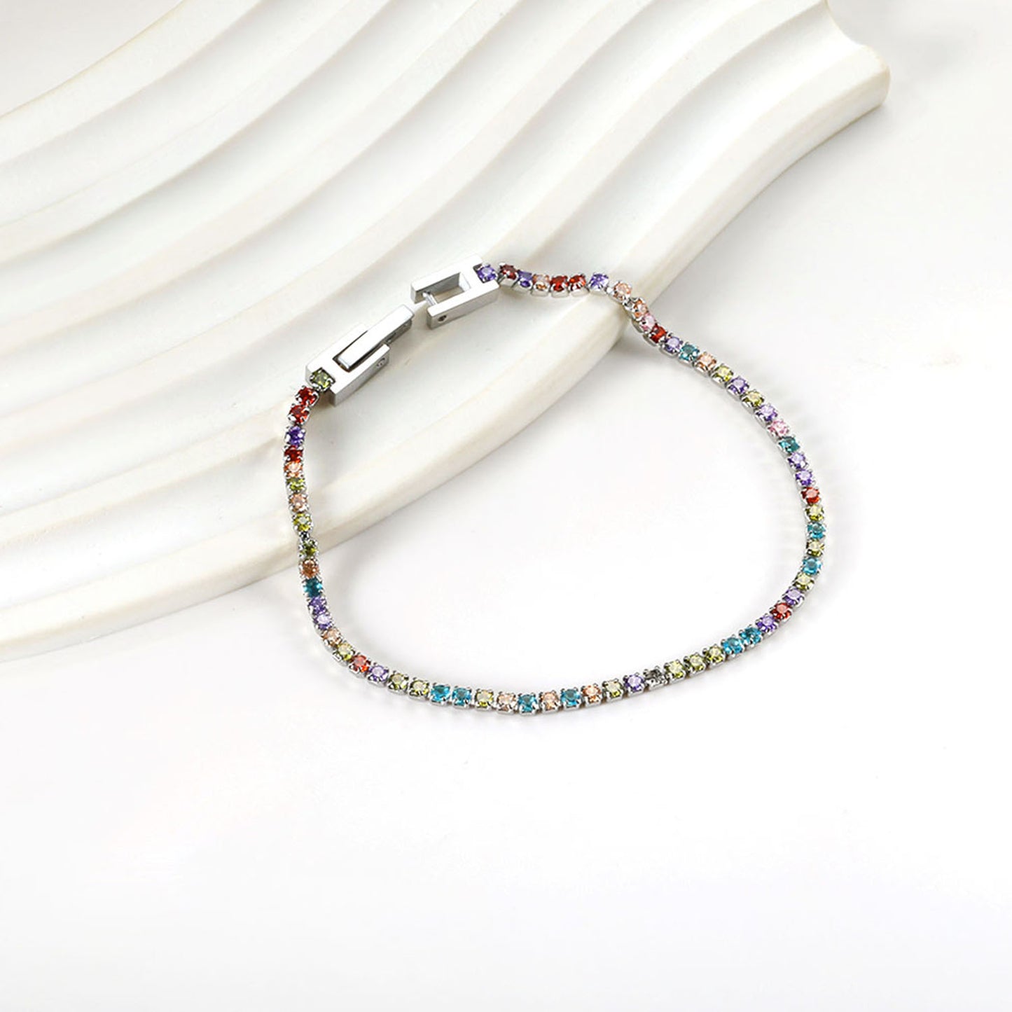 Crystal Rainbow Band Bracelet