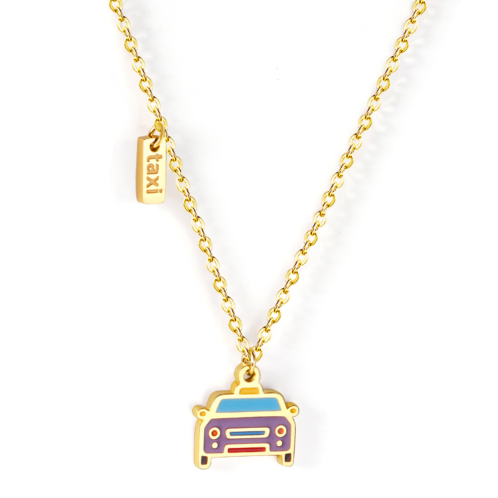 Taxi Pendant Charm Necklace