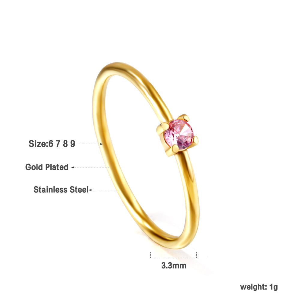 18K Gold Plated Premium Stainless Steel Finger Ring